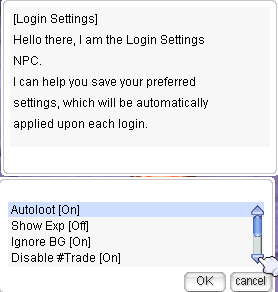 Loginsettings Output