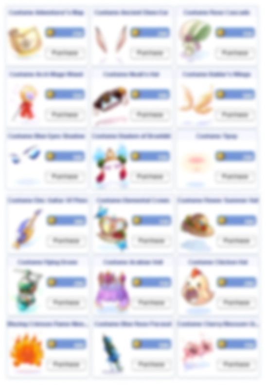 Cash Shop Costumes