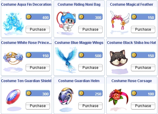 Halloween Cash Shop Costumes Set 1